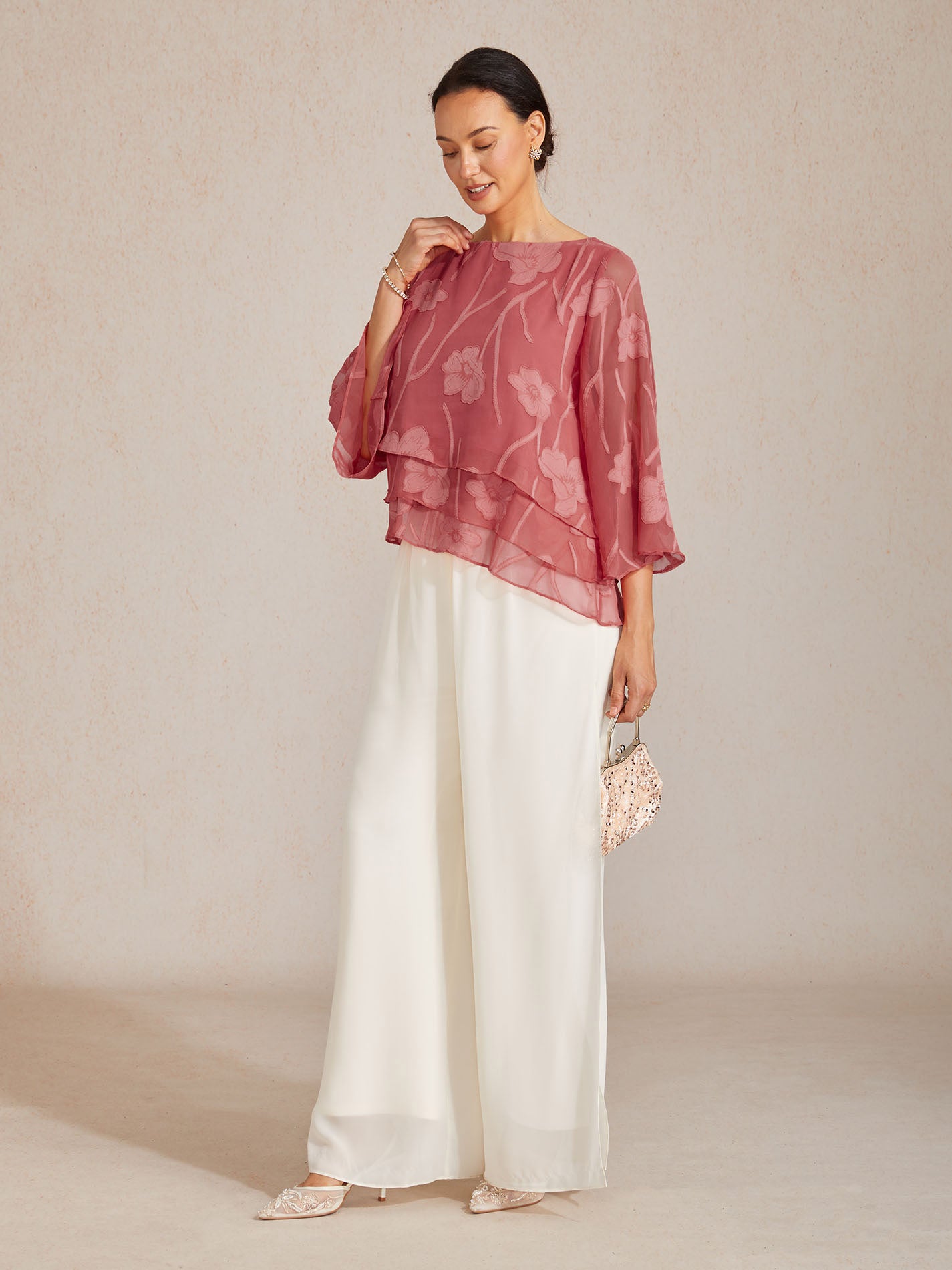 Chiffon Floral Layered Blouse