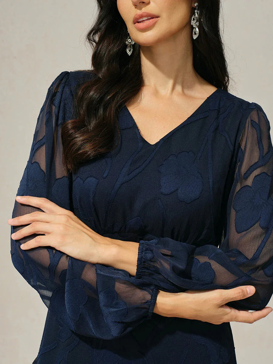 Robe smockée à ourlet volanté