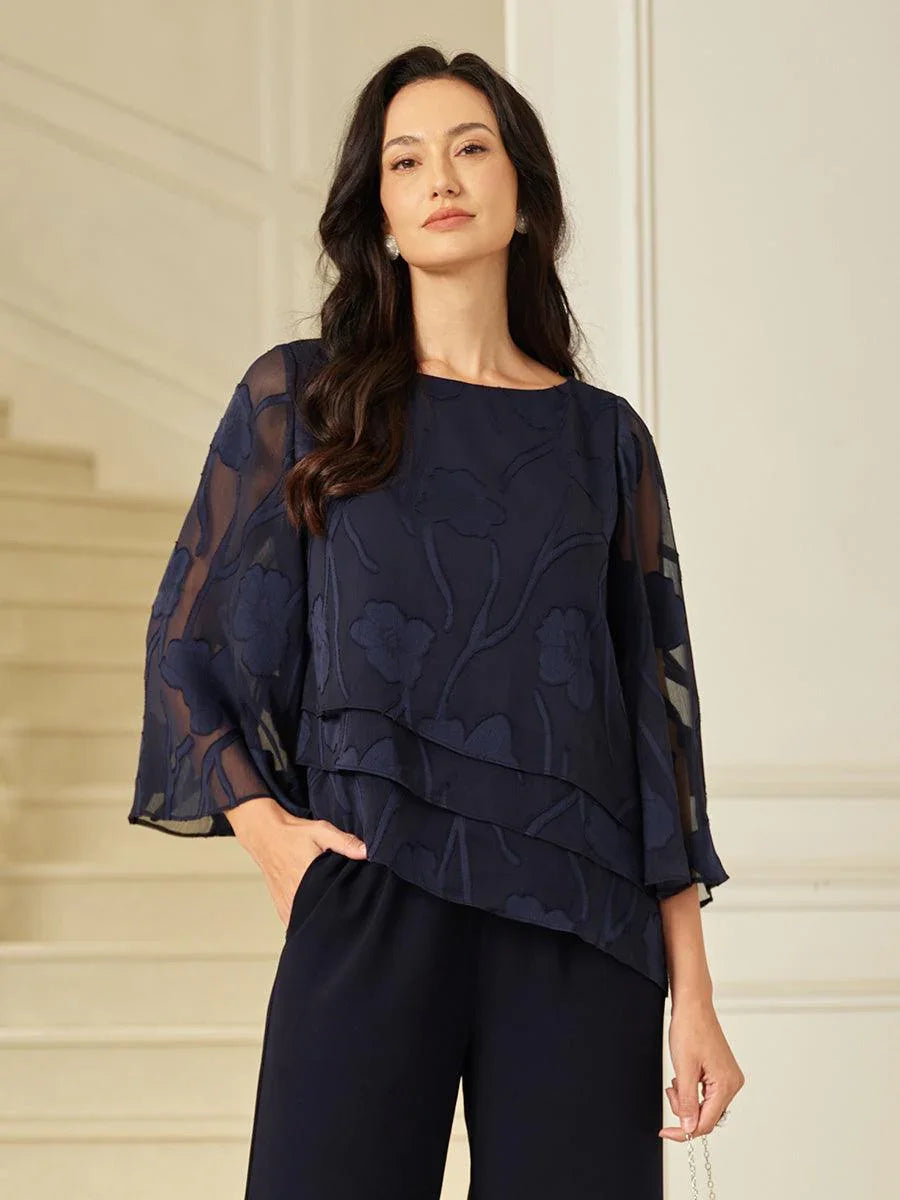 Chiffonbluse mit Blumenmuster