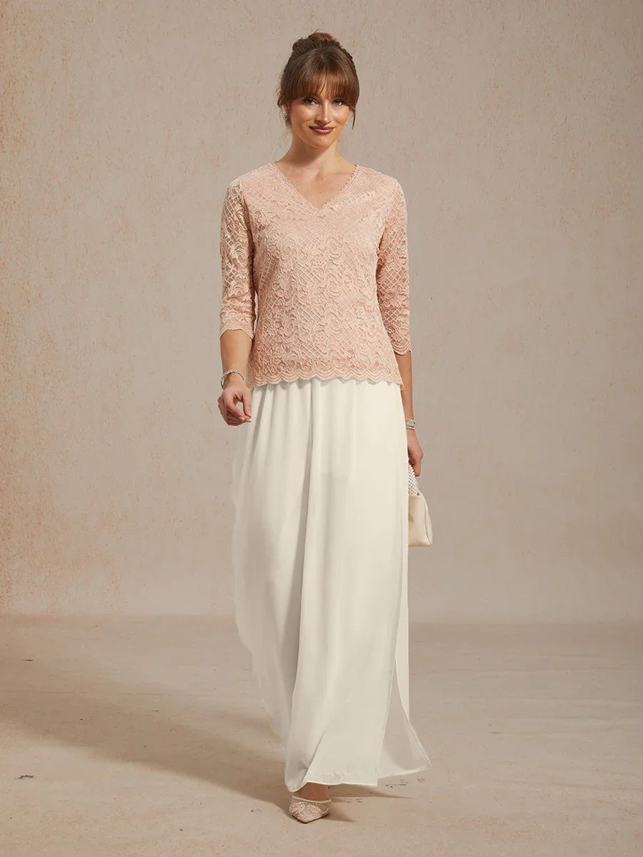 Feminine V-Neck Stretch Lace Top with Scalloped Hem