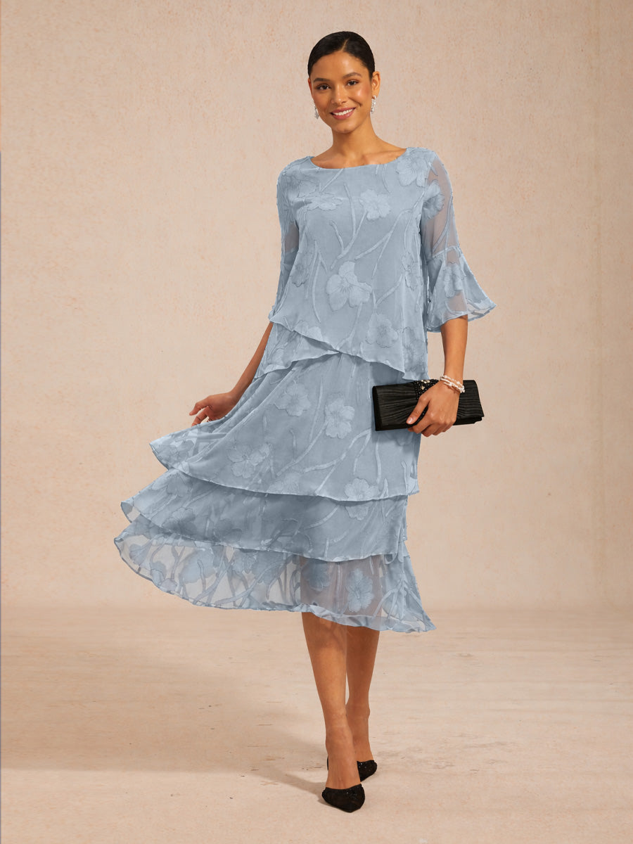 Dressy Chiffon Asymmetric Hem Blouse