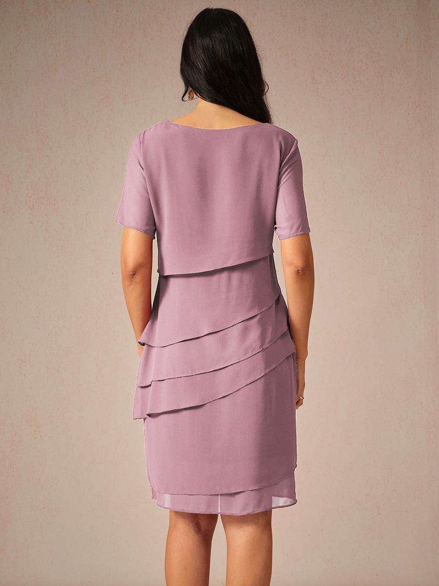 Chiffon Layered Midi Dress