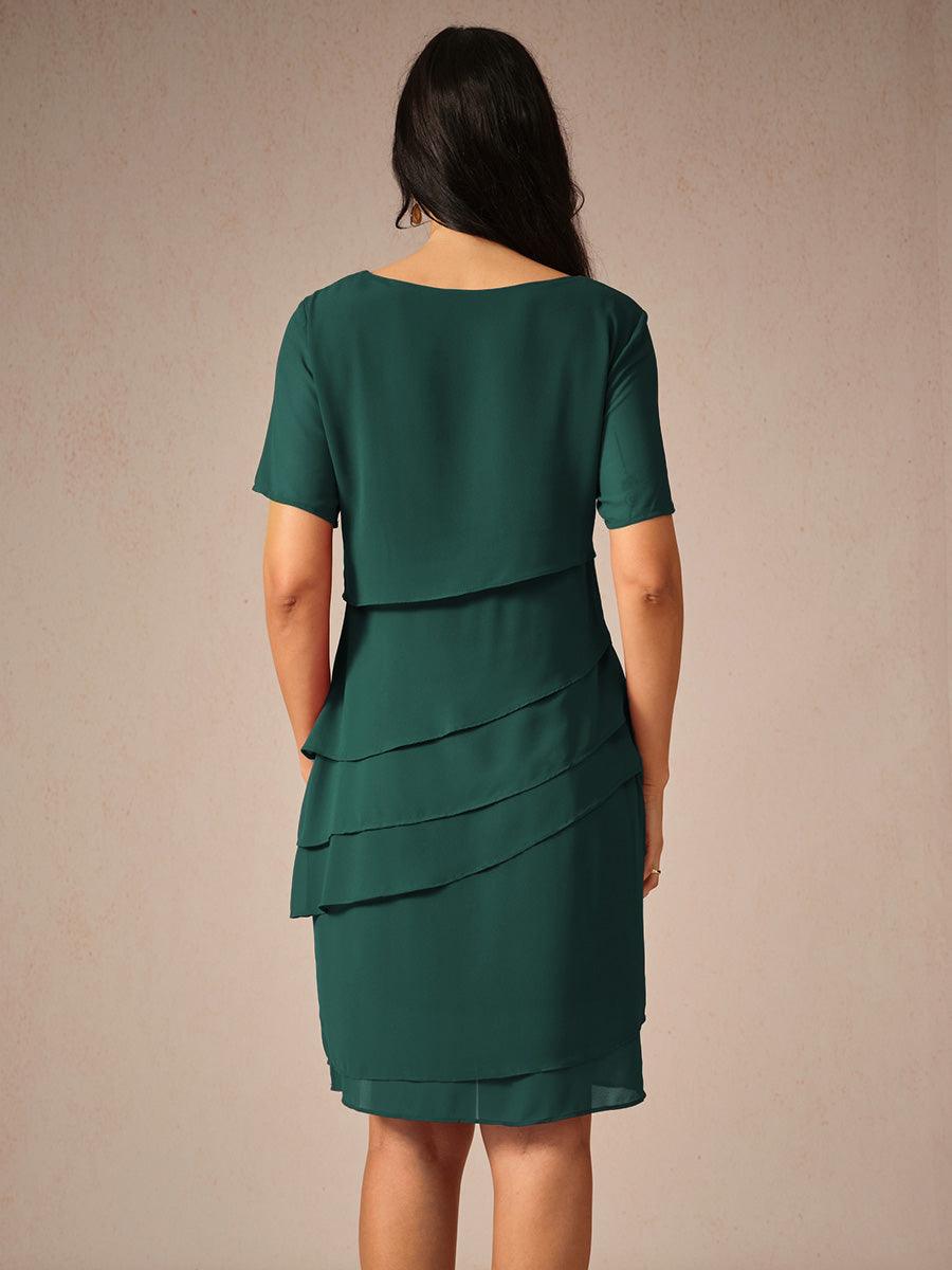 Chiffon Layered Midi Dress
