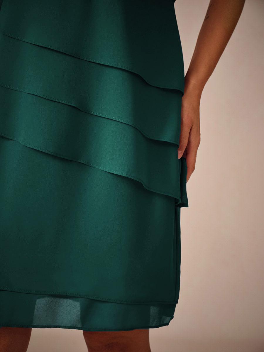 Chiffon Layered Midi Dress