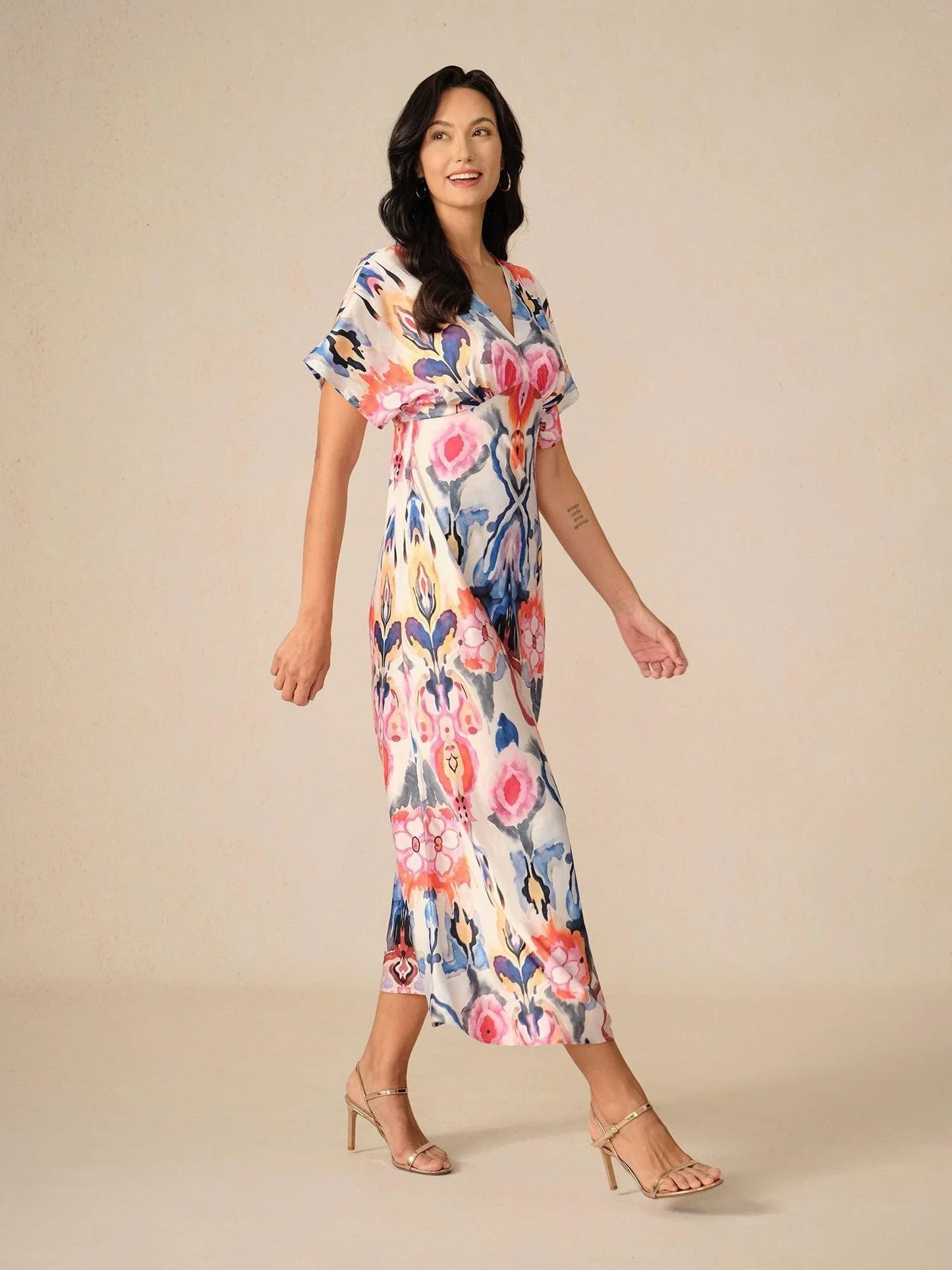 Satijnen Boho Maxi-jurk