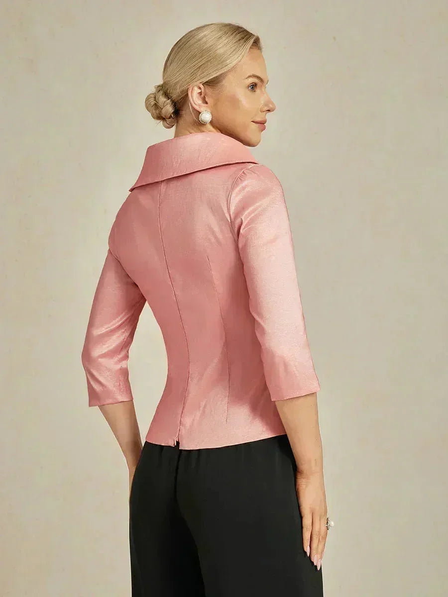 3/4-Arm Taftbluse