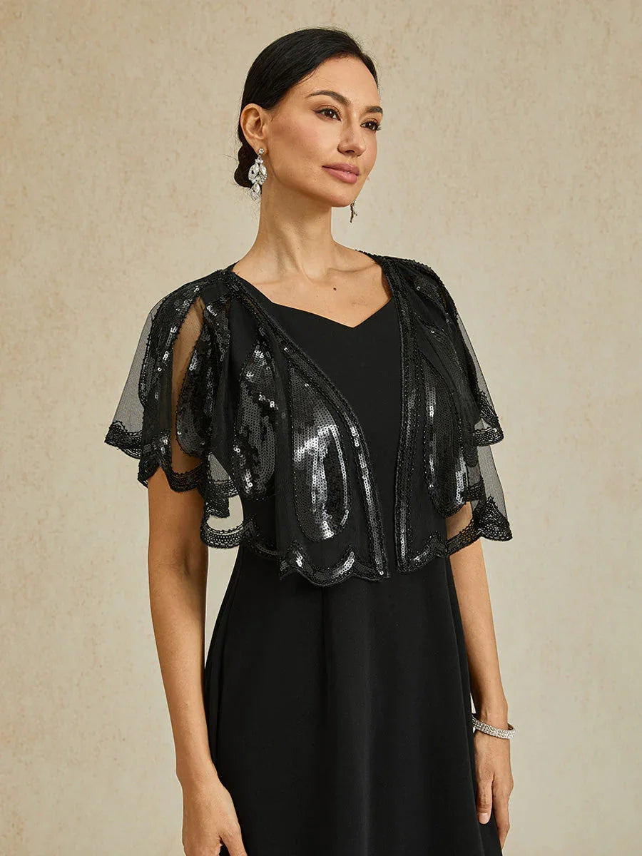 1920er Jahre Flapper-Stil Schal mit Pailletten