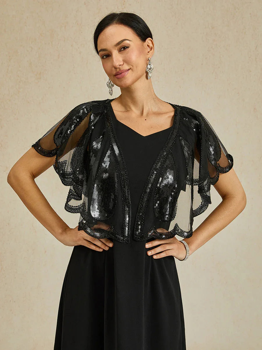 1920er Jahre Flapper-Stil Schal mit Pailletten