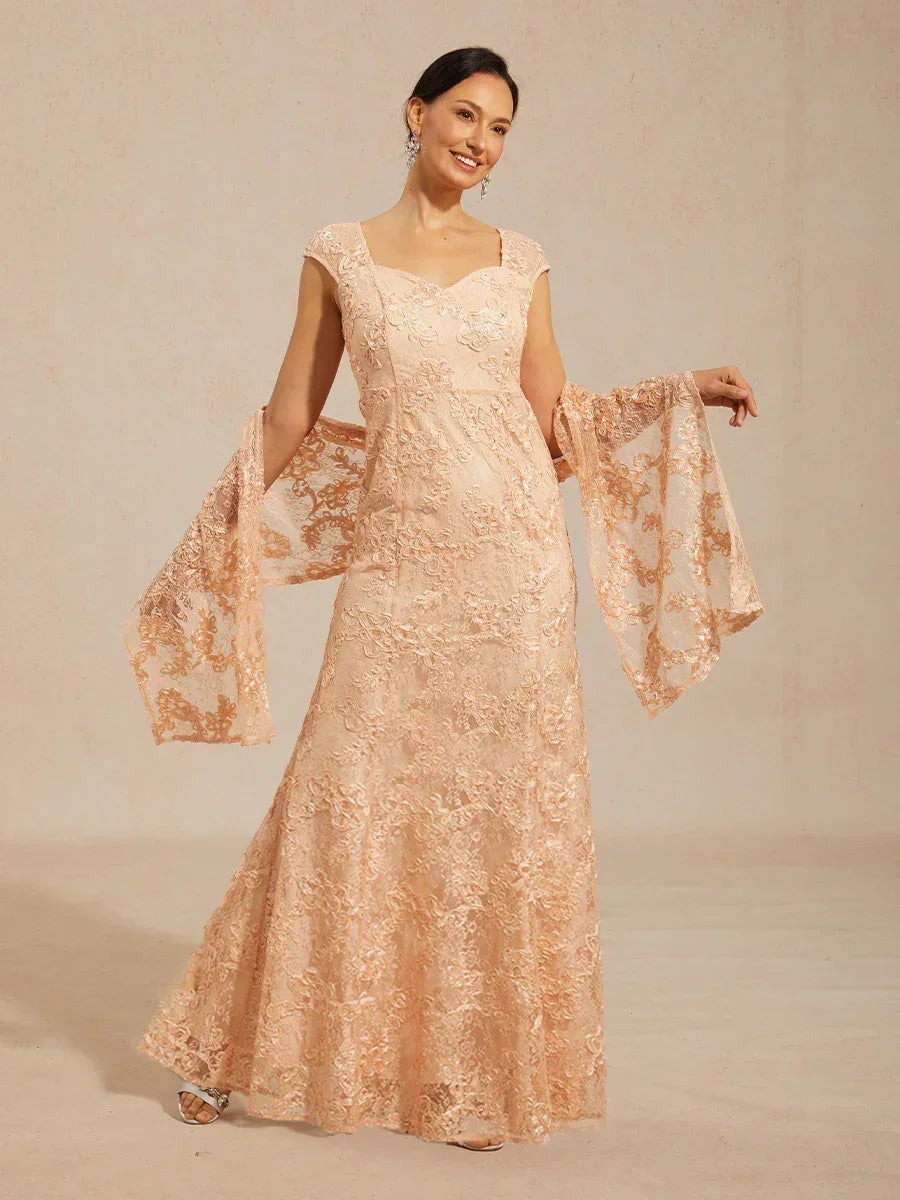 Rosette Lace Long Shawl Wrap