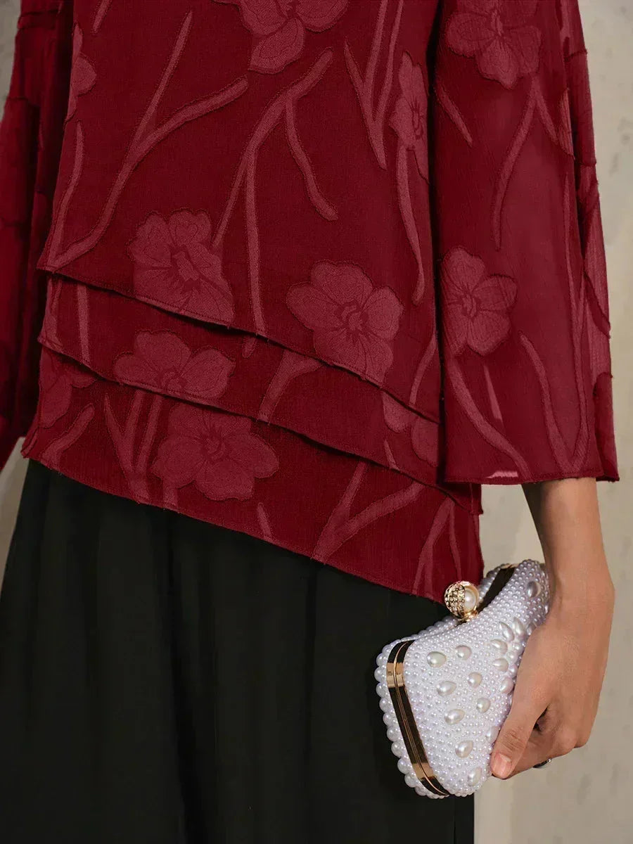 Chiffonbluse mit Blumenmuster