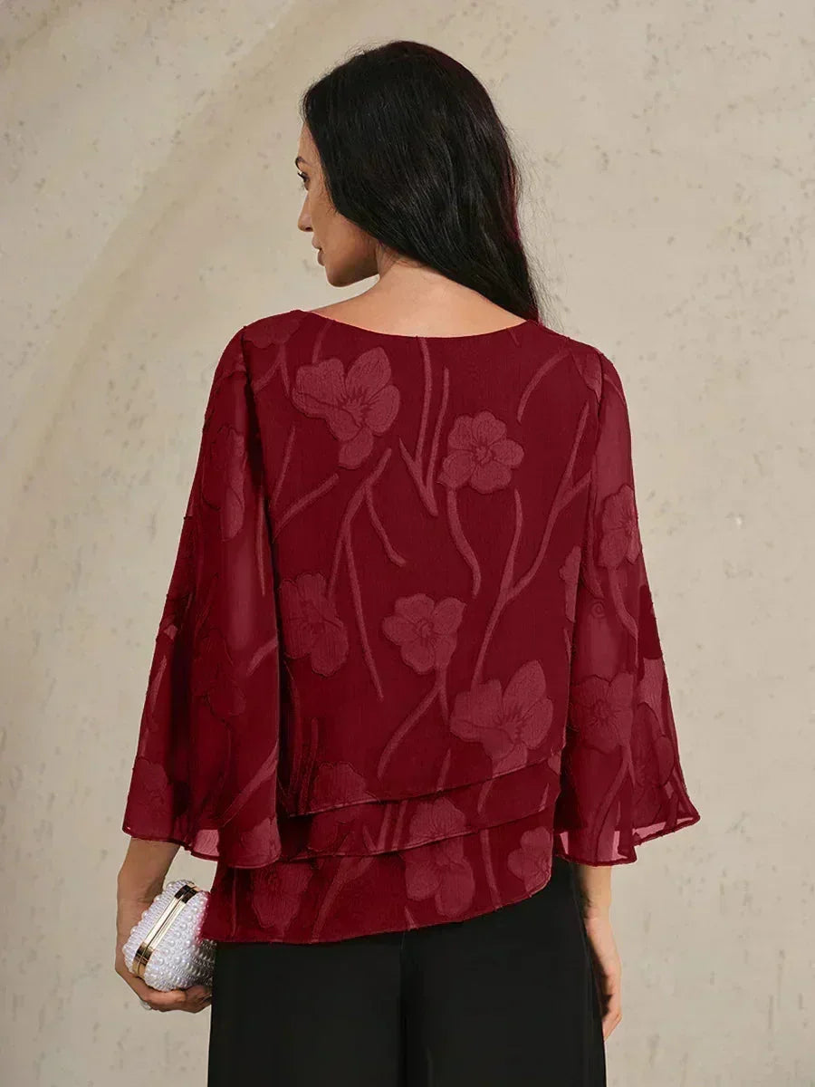 Chiffonbluse mit Blumenmuster