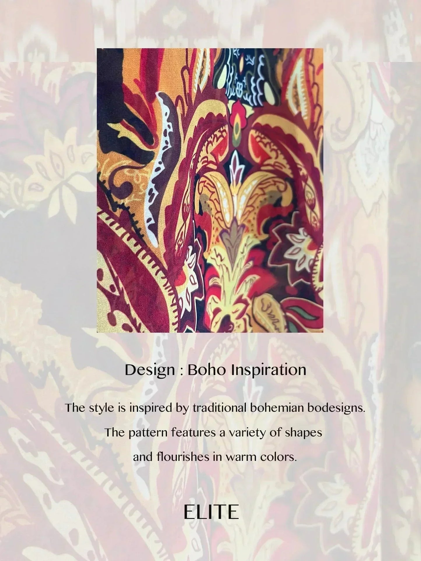 Elegant Boho chiffonbluse med volangerm