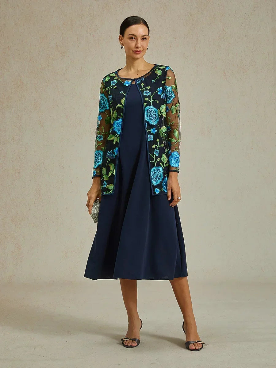 Jacke aus Spitze mit Blumenstickerei