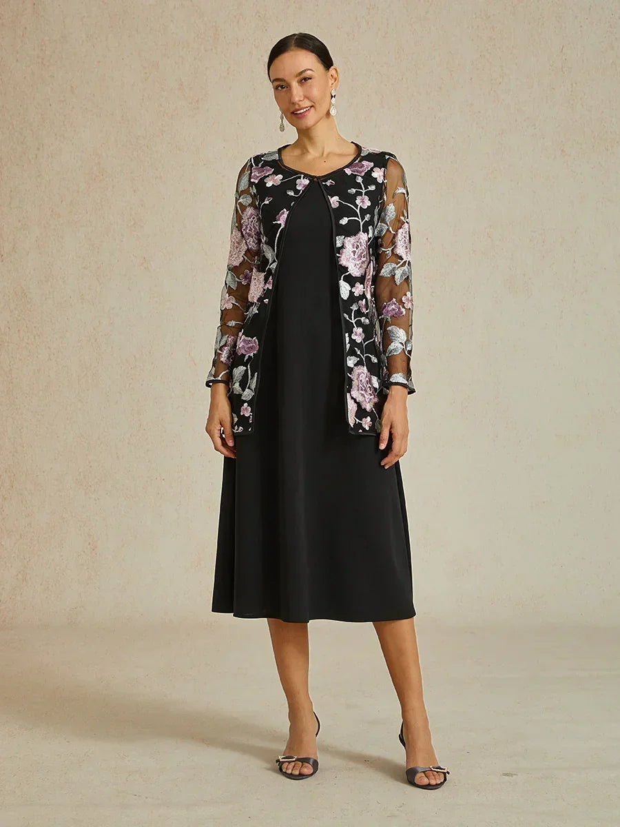 Jacke aus Spitze mit Blumenstickerei