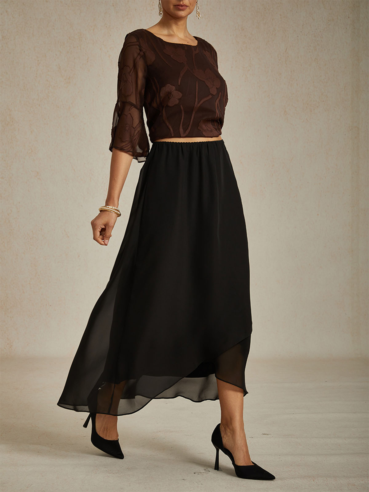 High-Low Chiffon Skirt