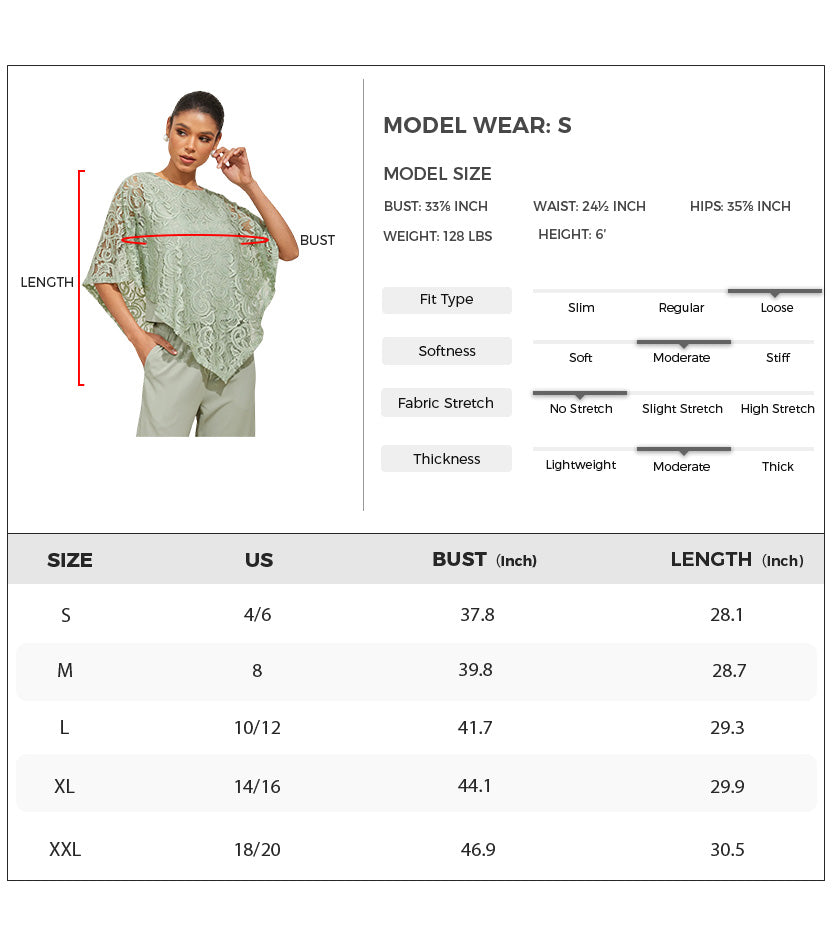 Elegantes Spitzentop mit Fledermausärmeln