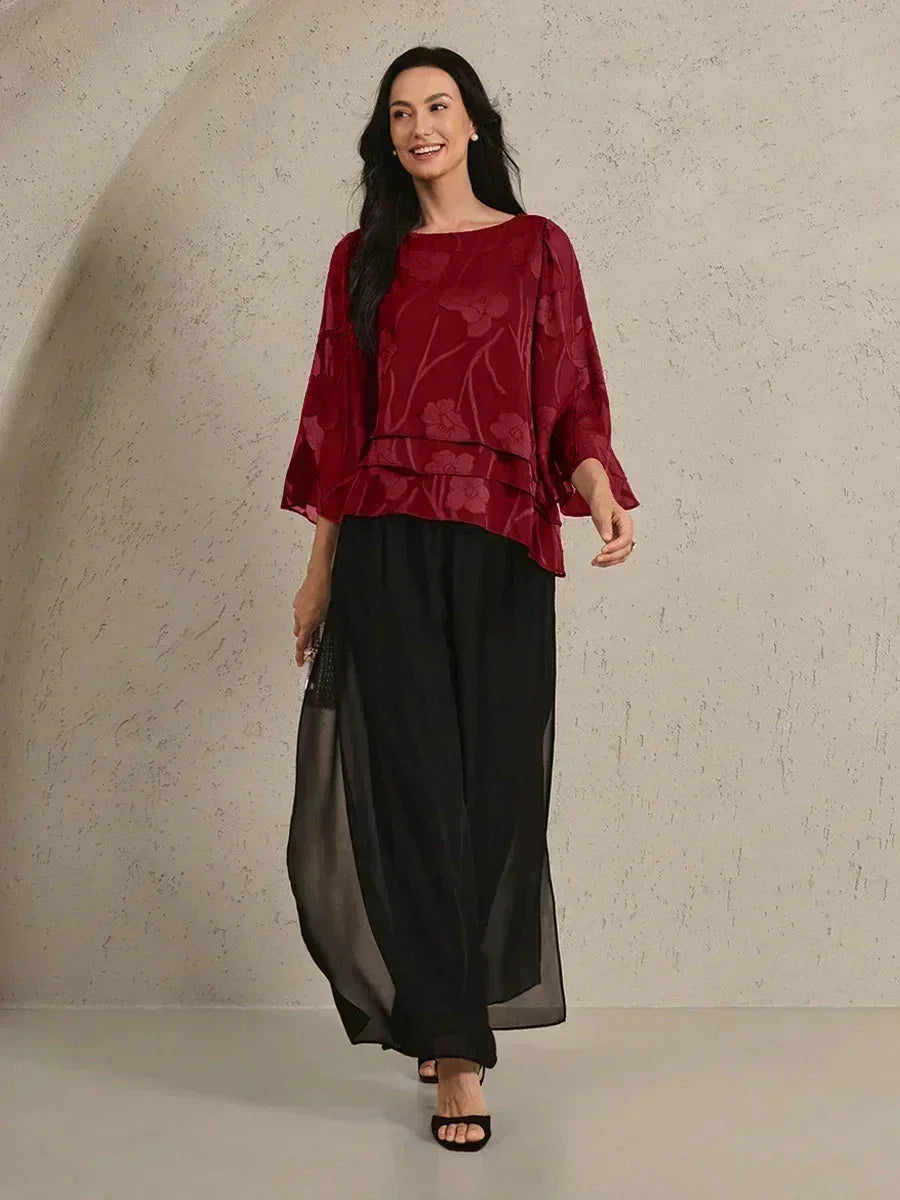 Chiffonbluse mit Blumenmuster