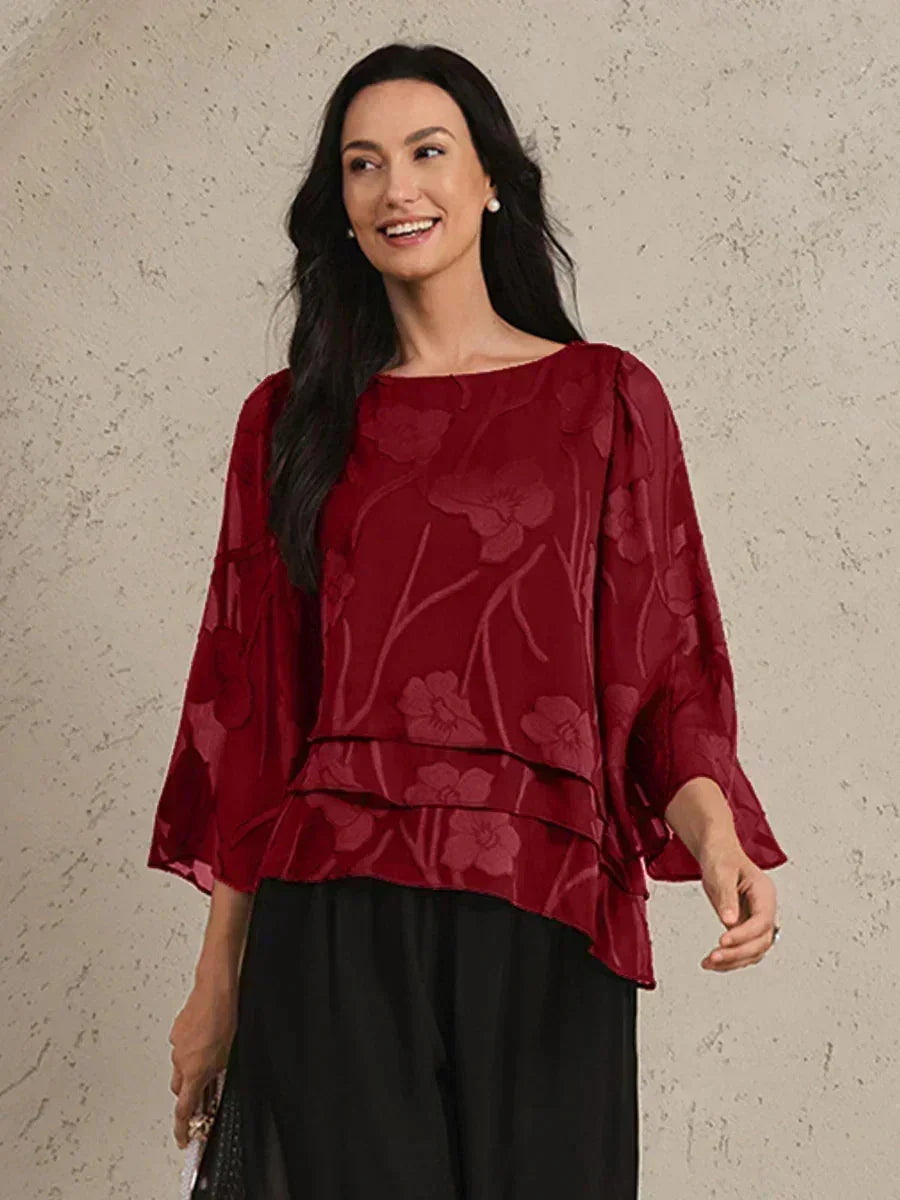 Chiffonbluse mit Blumenmuster