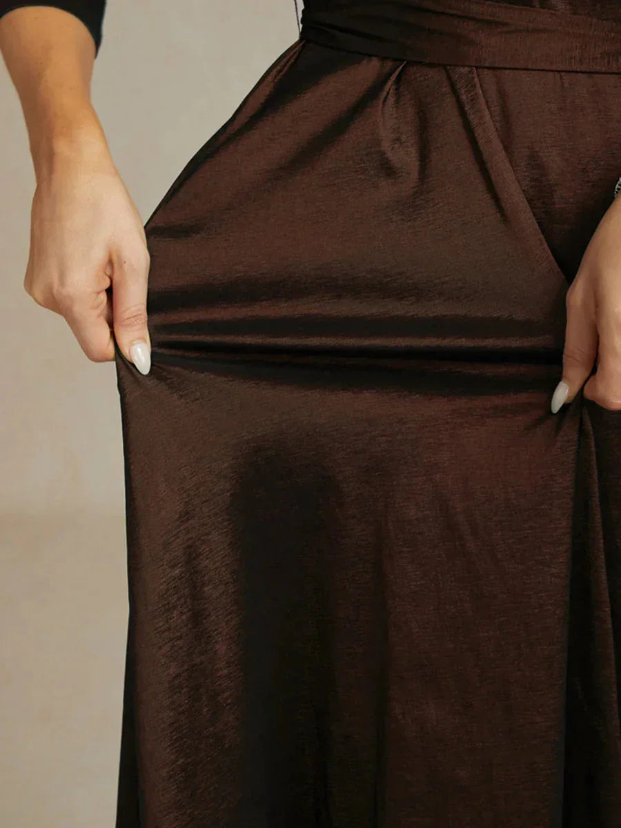 High Low Taffeta Cocktail Dress with Tie Belt