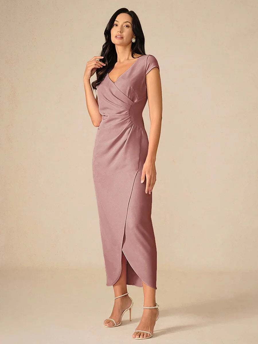 Elegant Lavender Wrap Dress