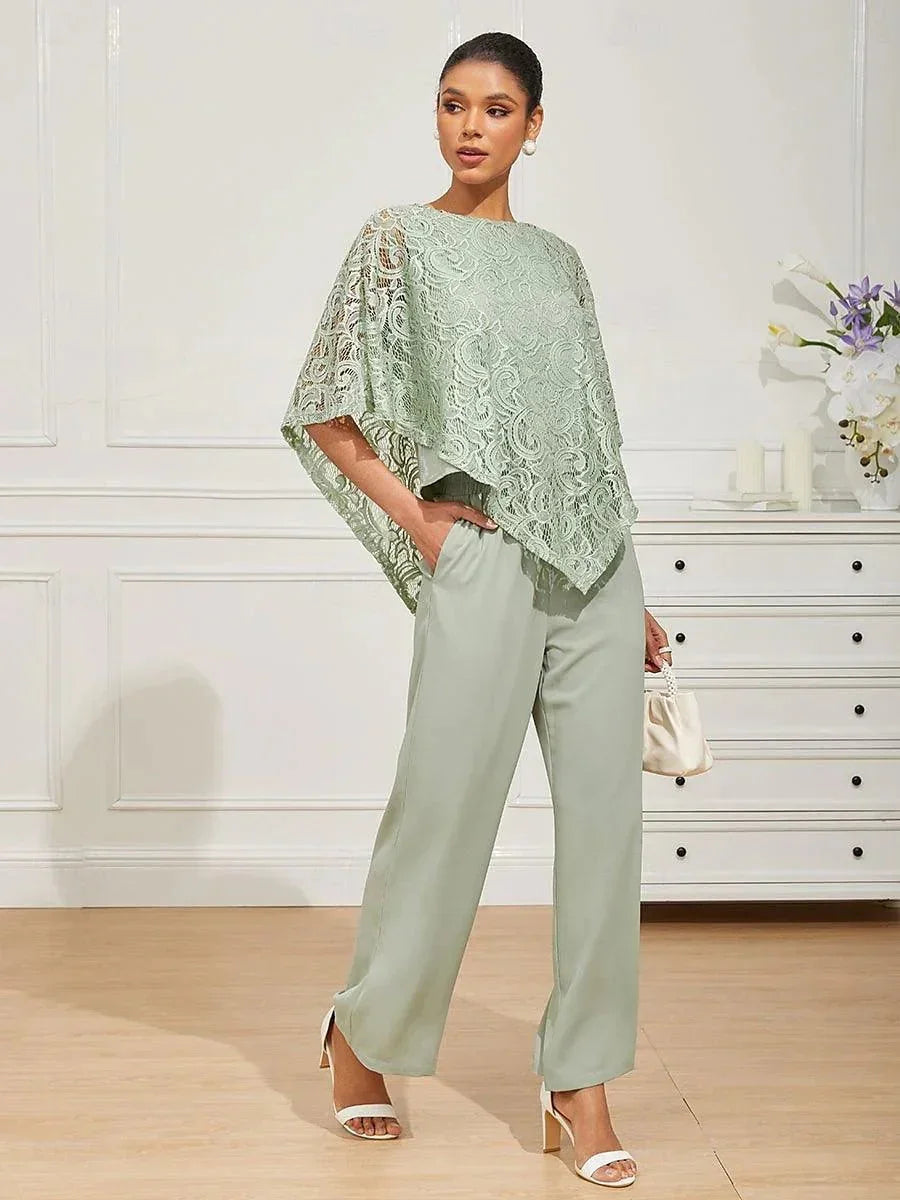 Elegantes Spitzentop mit Fledermausärmeln