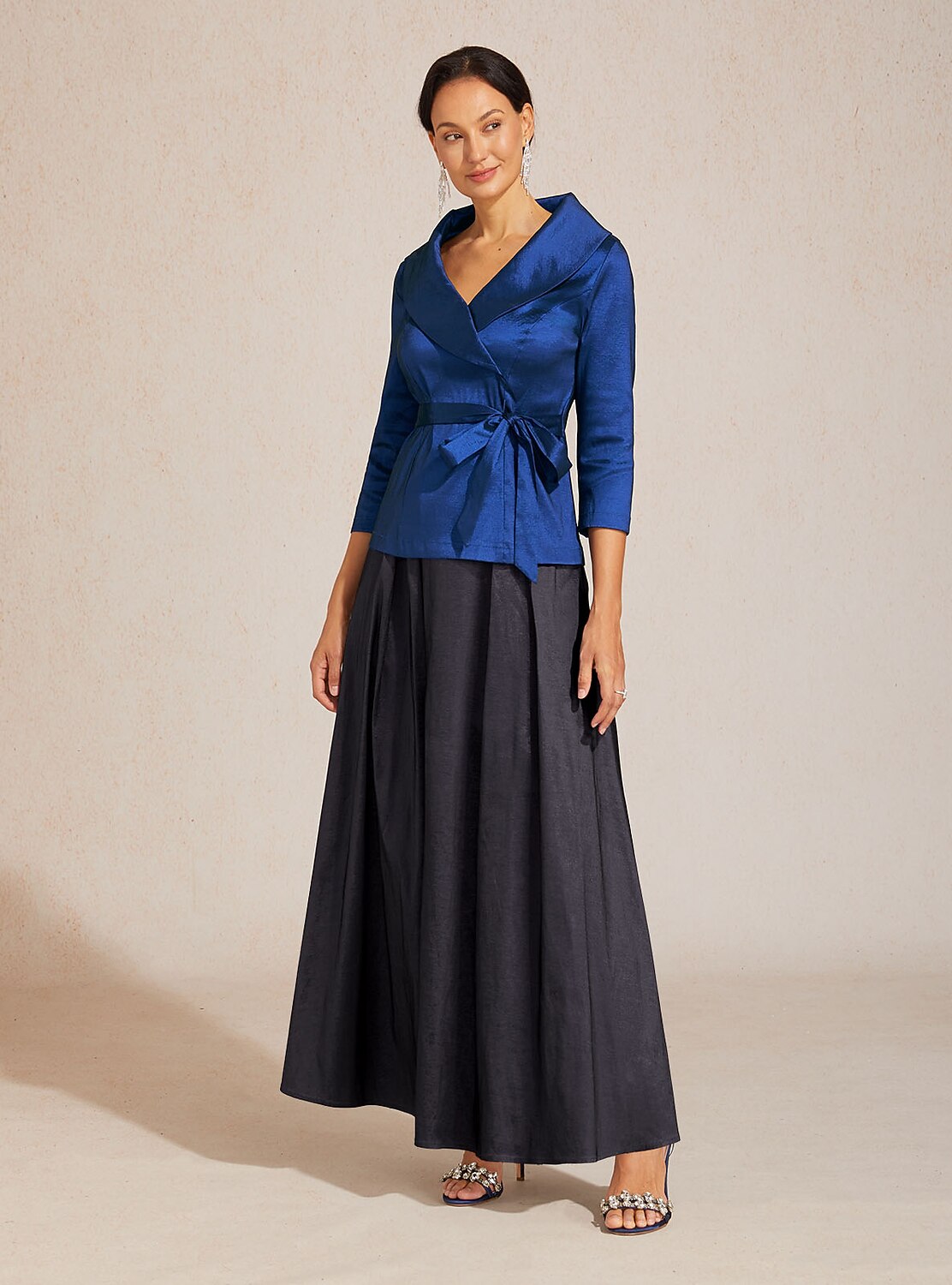 Stretch Taffeta Maxi Skirts
