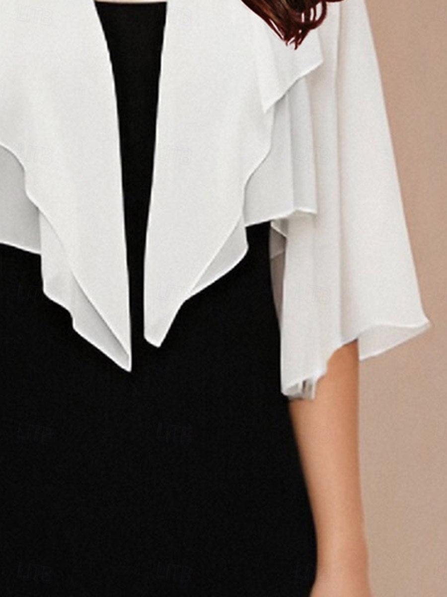 Cache-maillot asymétrique en mousseline