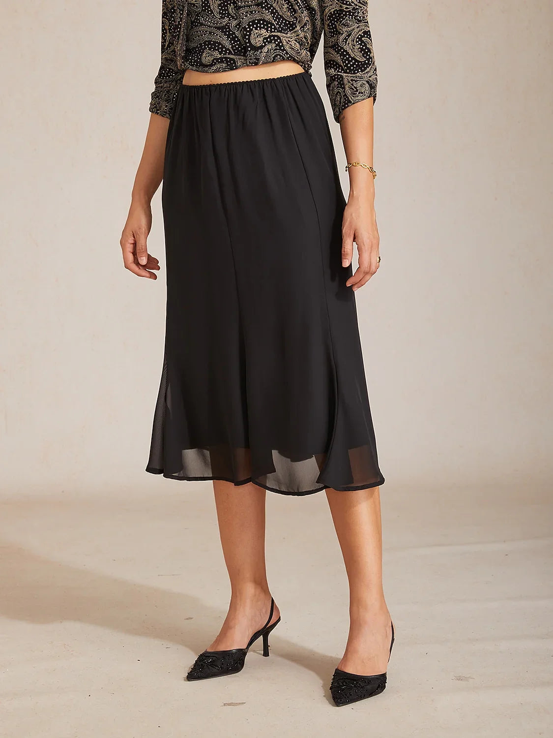 Mermaid Midi Chiffon Skirts