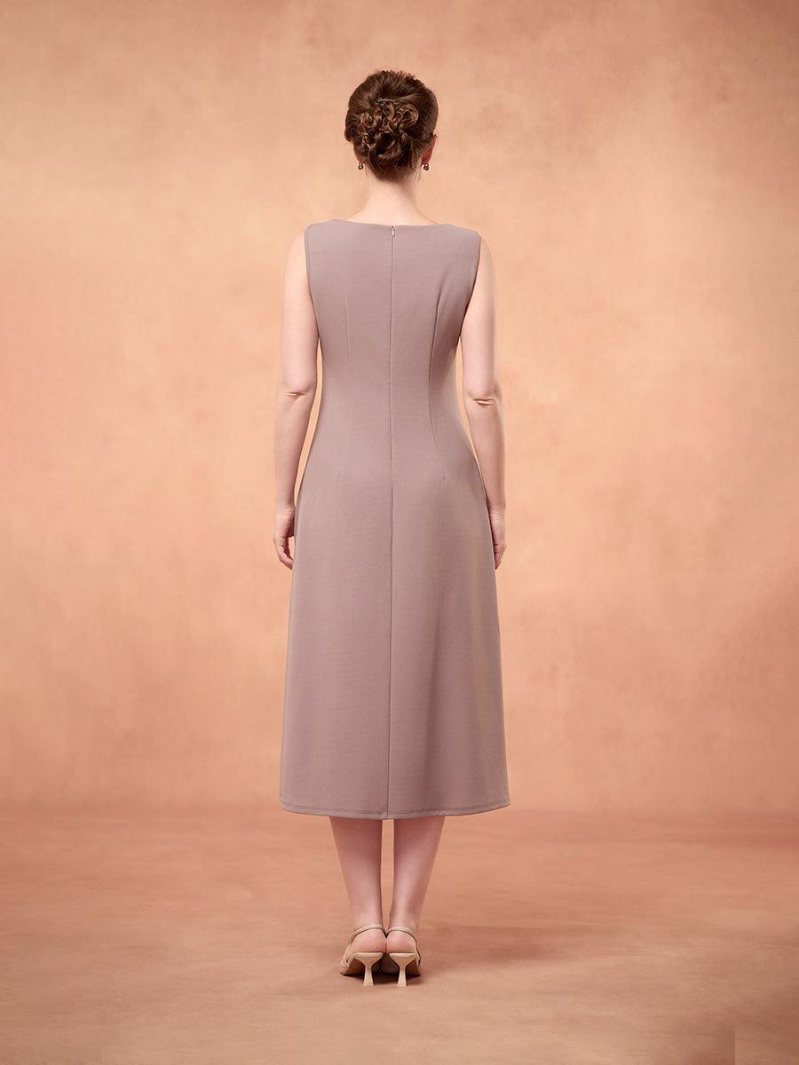 Chiffon Mesh Blonde Brodert Volang Blomstret To-delt Kjole