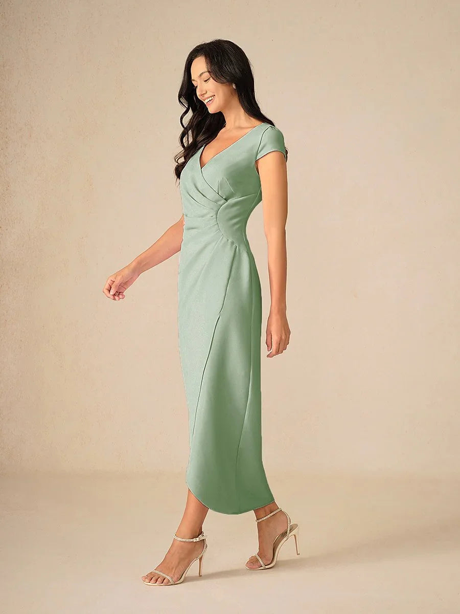 Elegant Lavender Wrap Dress