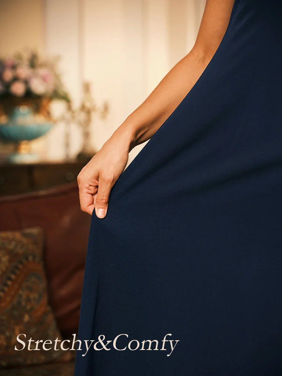 Robe trapèze avec veste en dentelle brodée