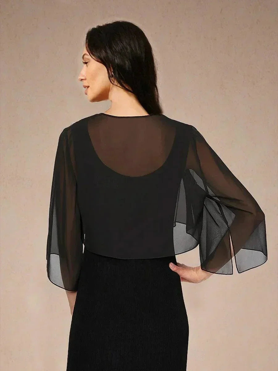 Sheer Chiffon Evening Cover Up