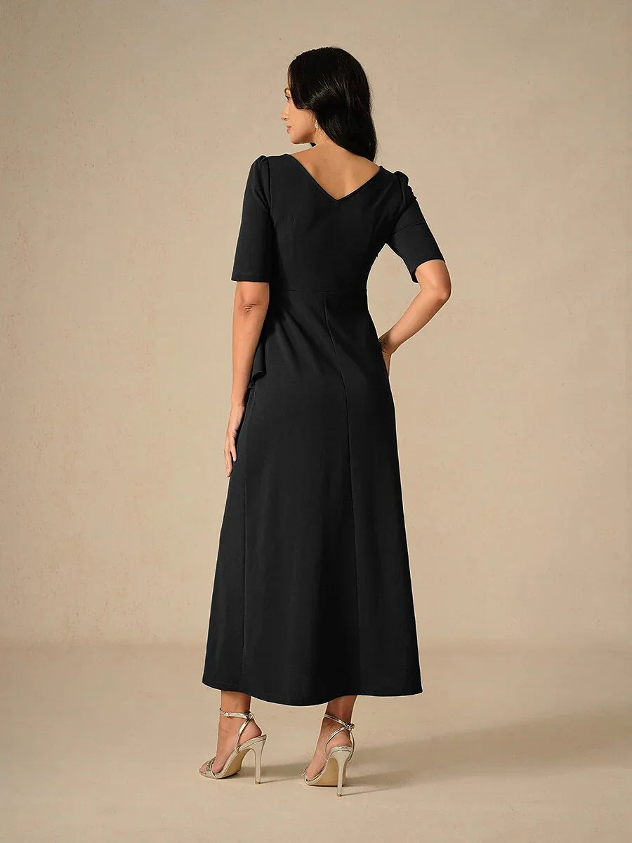 Elegant Ruffle Maxi Dress