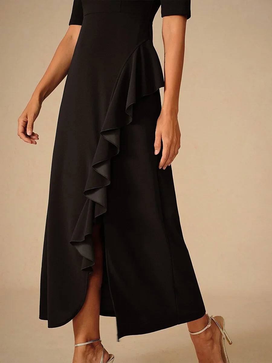 Elegant Ruffle Maxi Dress