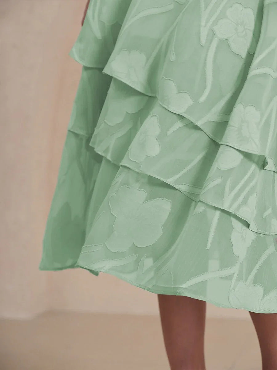 Floral Chiffon Midi Skirt