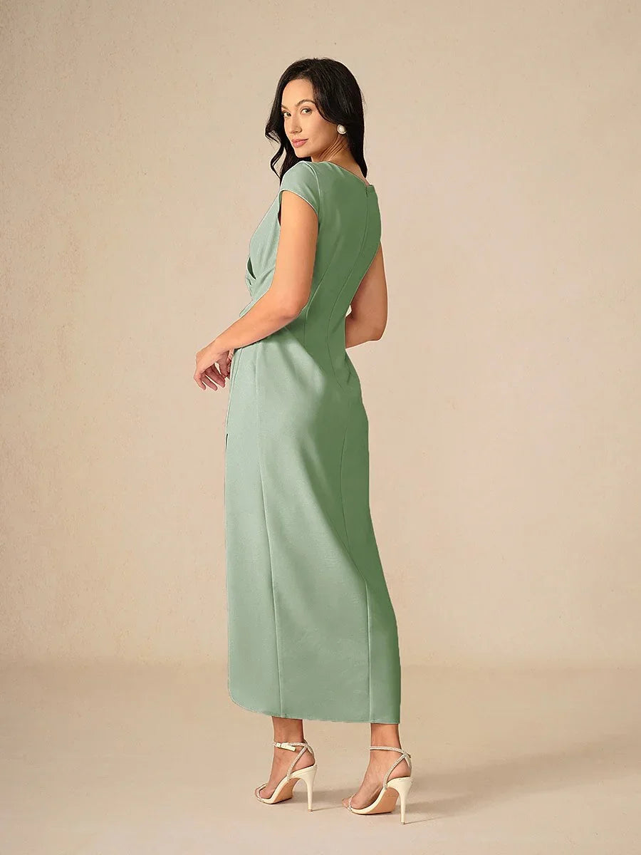 Elegant Lavender Wrap Dress