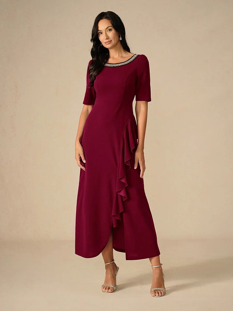 Elegant Ruffle Maxi Dress