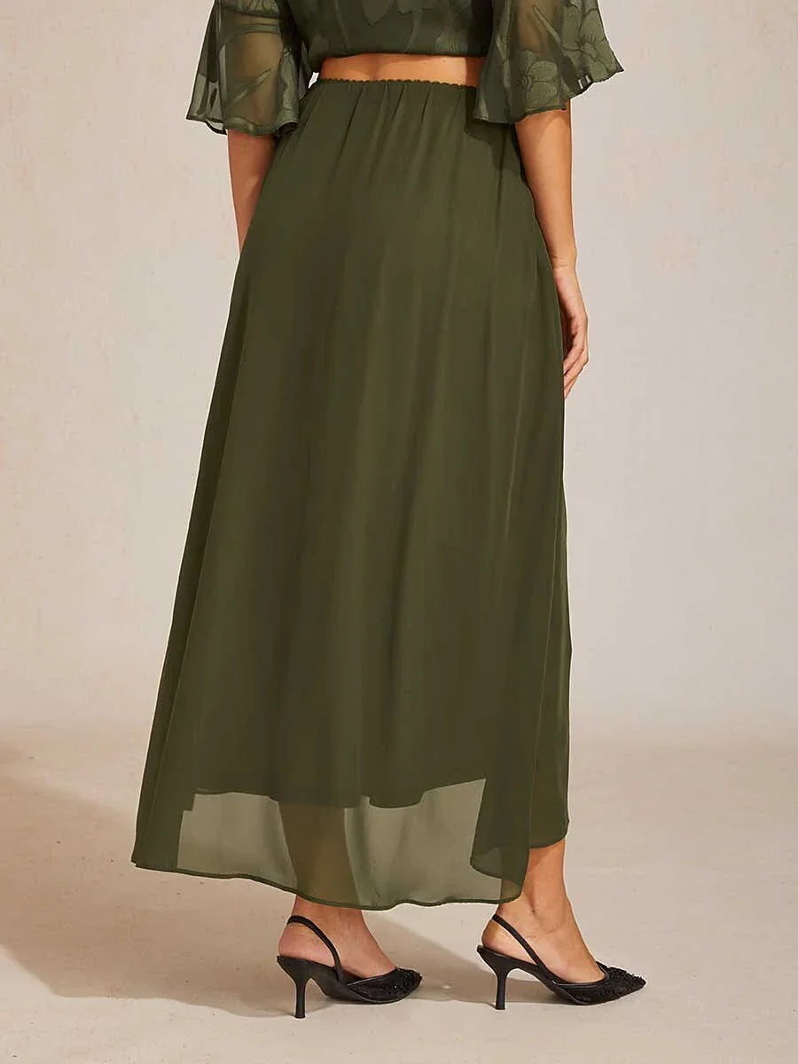 High-Low Chiffon Skirt