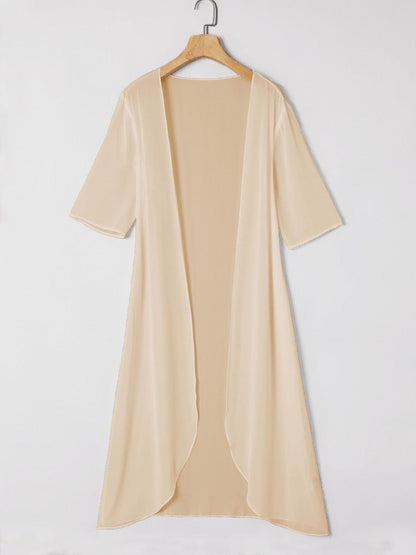 Leichtes Chiffon-Hochzeits-Coverup mit halben Ärmeln