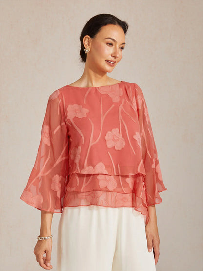 Chiffon Floral Layered Blouse