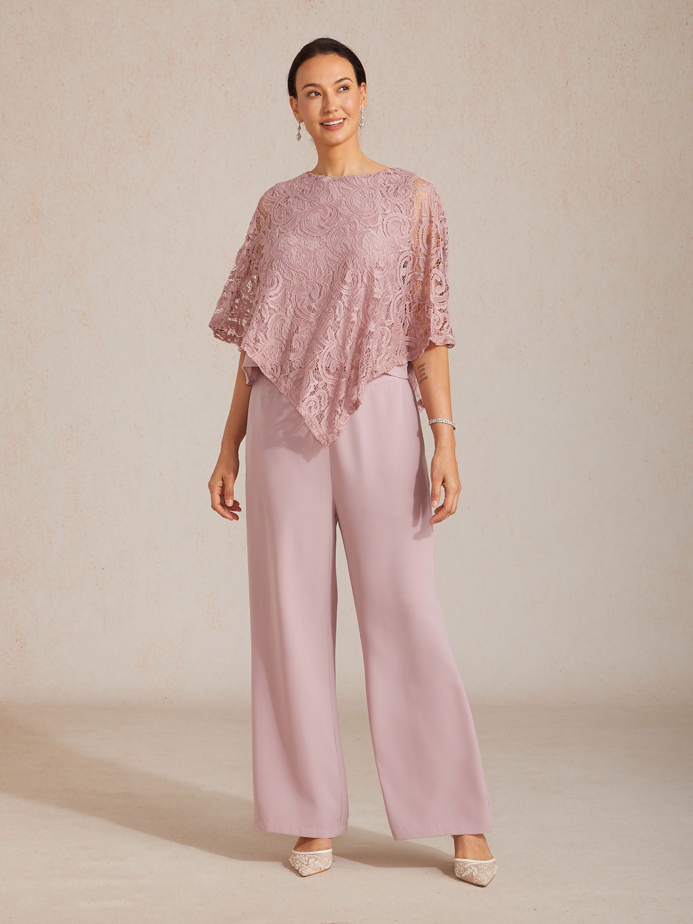 Elegant Lace Batwing Sleeve Top