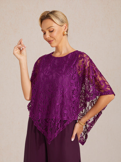 Elegant Lace Batwing Sleeve Top