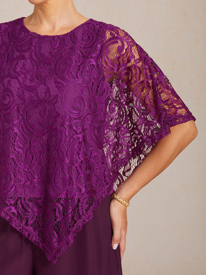 Elegant Lace Batwing Sleeve Top