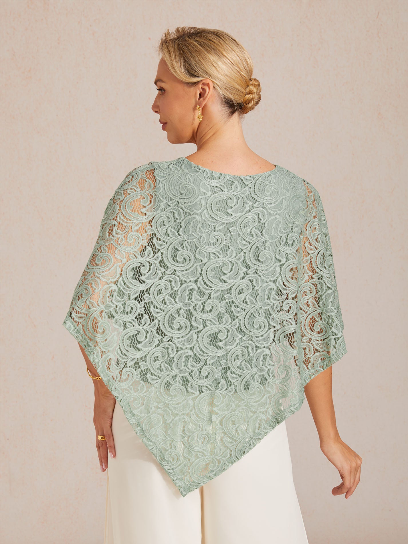 Elegant Lace Batwing Sleeve Top