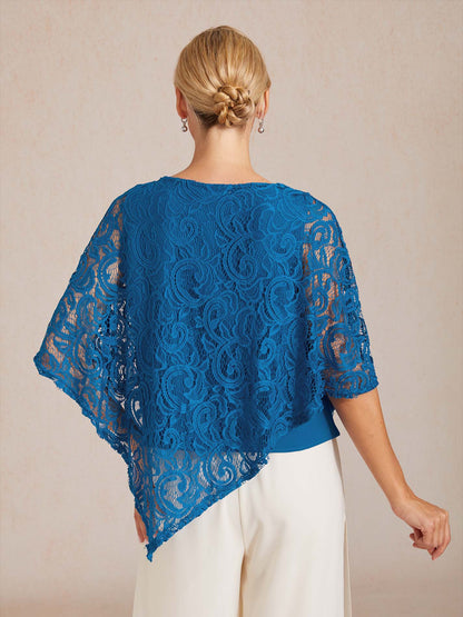 Elegant Lace Batwing Sleeve Top
