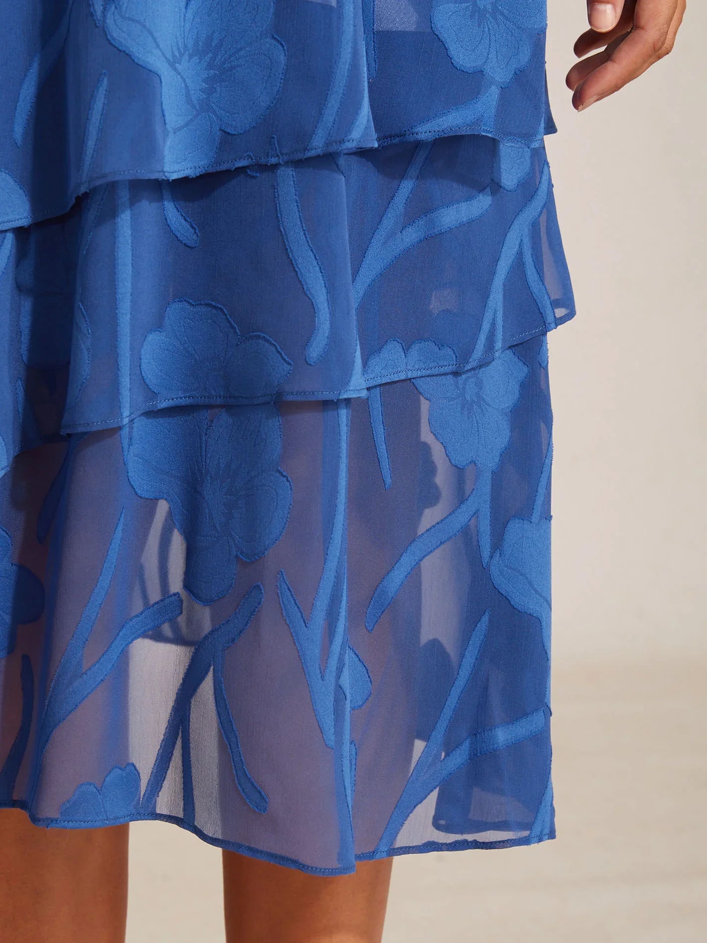 Gonna midi in chiffon floreale