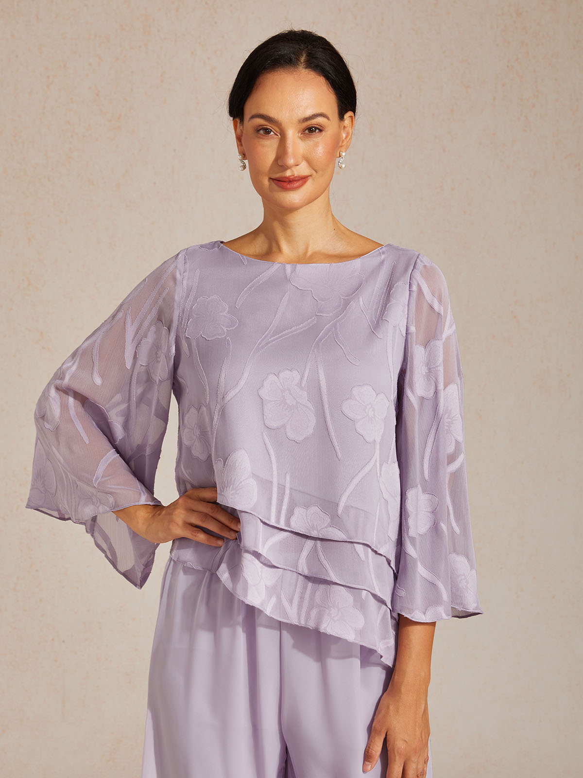 Chiffonbluse mit Blumenmuster