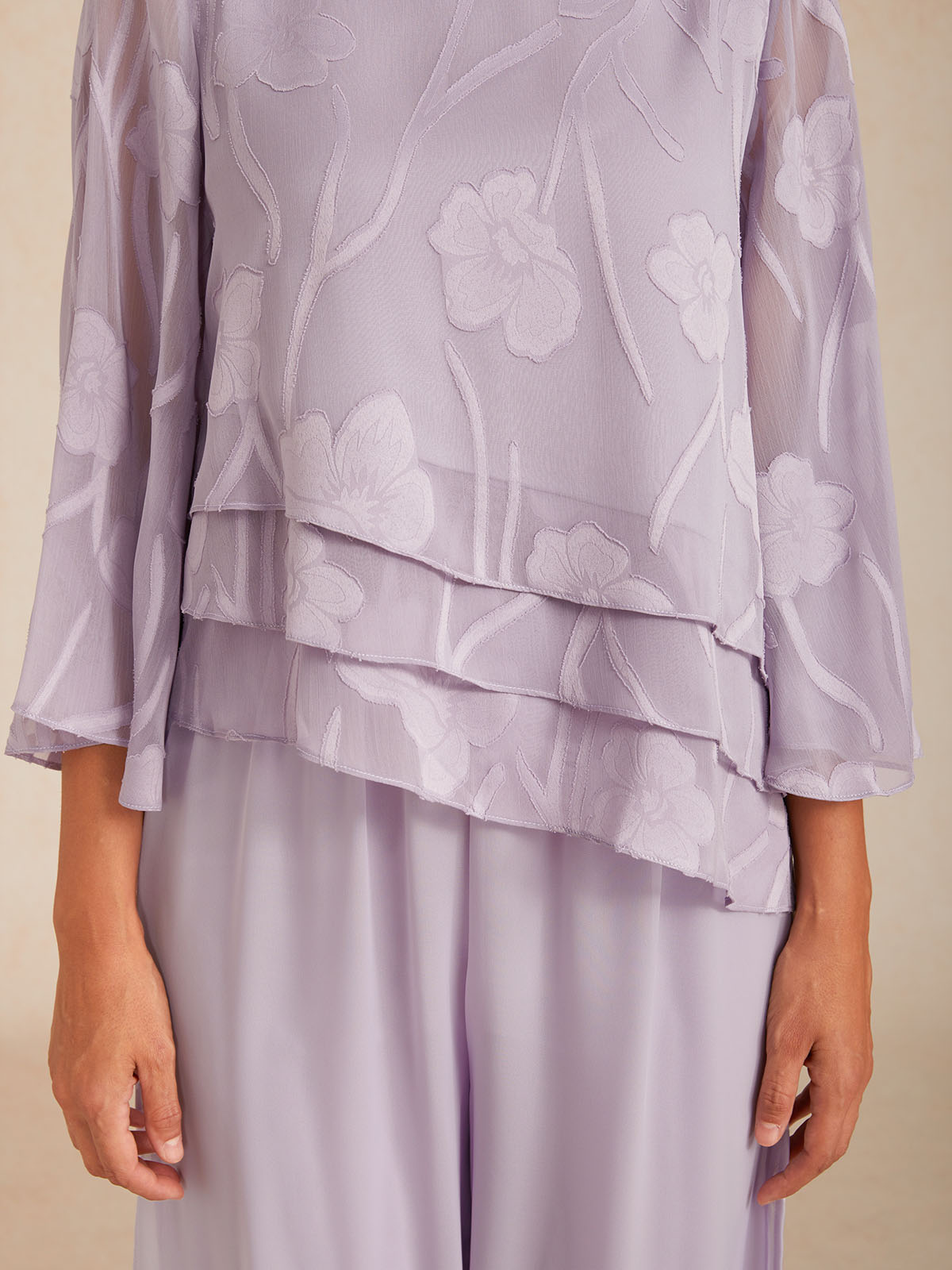 Chiffonbluse mit Blumenmuster