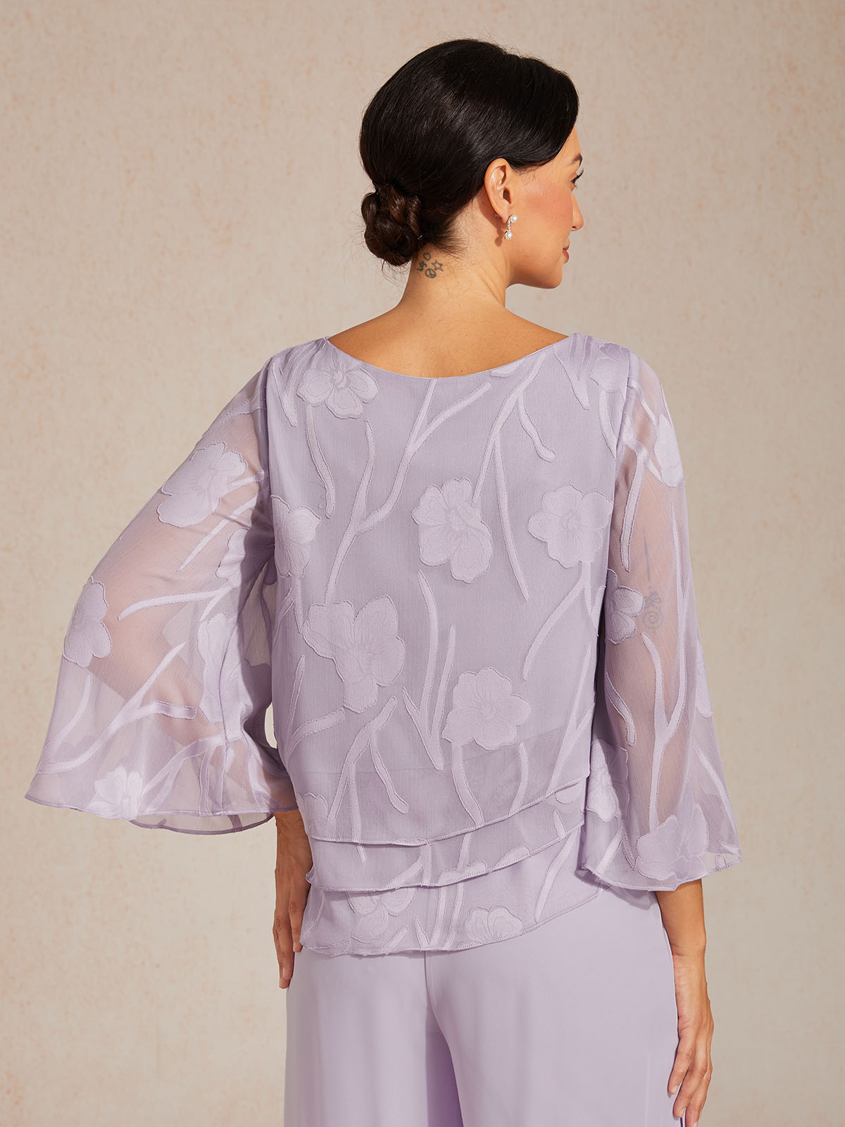Chiffonbluse mit Blumenmuster
