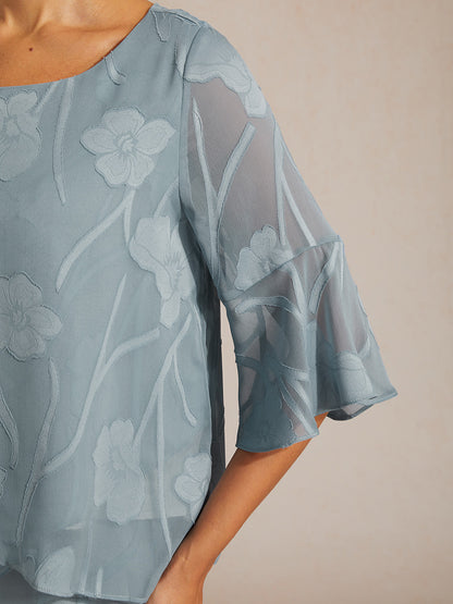 Feestelijke Chiffonblouse Met Asymmetrische Zoom
